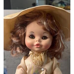 Vintage Furga Italian Made 18” Sleepy Eye Doll – Victorian Lace Outfit Hat
